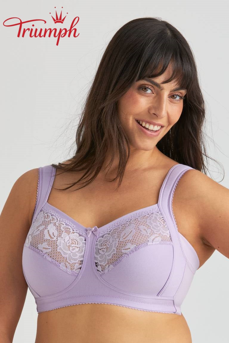 Triumph® 😊 Σετ 4 τεμαχίων: Σέξι και άνετο κλασικό σουτιέν από δαντέλα, κατάλληλο για γυναίκες με μεγαλύτερο στήθος.