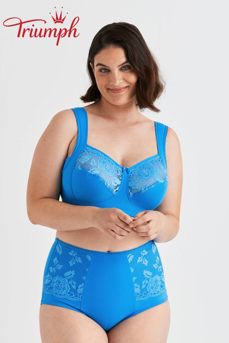 Triumph® 😊 Σετ 4 τεμαχίων: Σέξι και άνετο κλασικό σουτιέν από δαντέλα, κατάλληλο για γυναίκες με μεγαλύτερο στήθος.