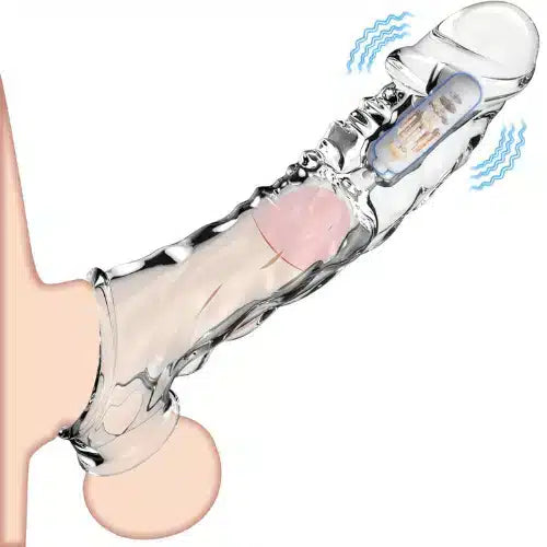 XXL – vibráló hosszabbító hüvely