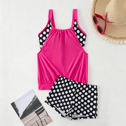 🏖️[S–3XL]👙 Női pöttyös kétrészes fürdőruha