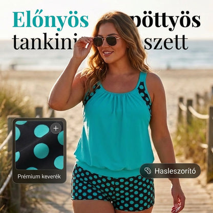 🏖️[S–3XL]👙 Női pöttyös kétrészes fürdőruha