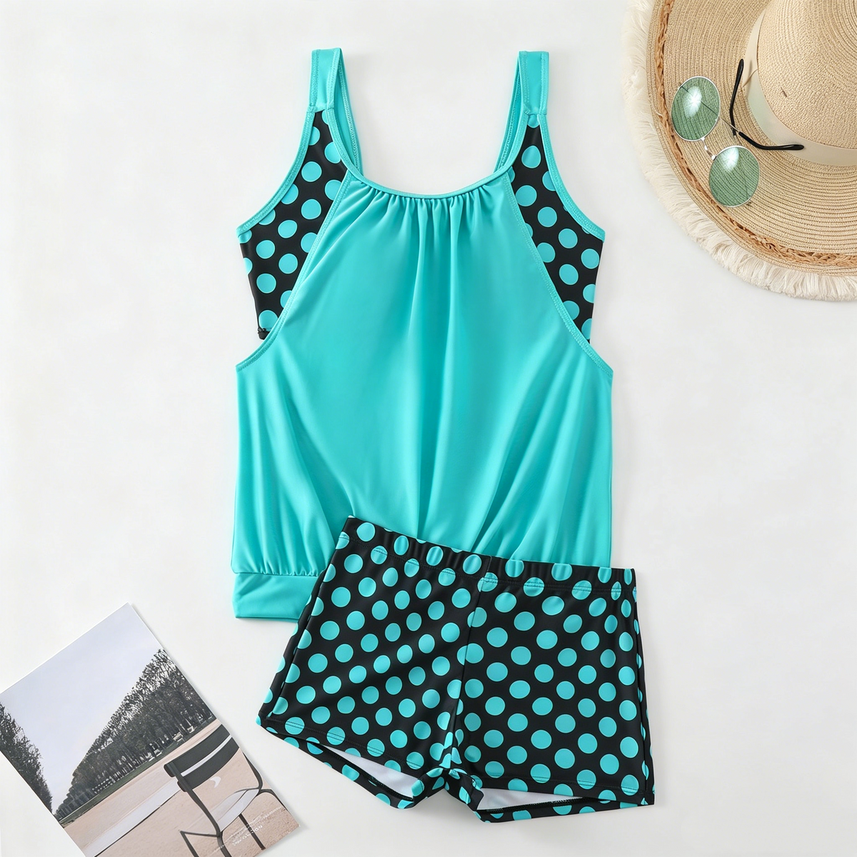 🏖️[S–3XL]👙 Női pöttyös kétrészes fürdőruha