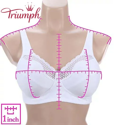 Triumph - Egyedi formájú, pamutból készült, merevítő nélküli melltartó (4 darabos)