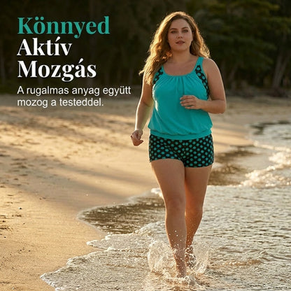 🏖️[S–3XL]👙 Női pöttyös kétrészes fürdőruha