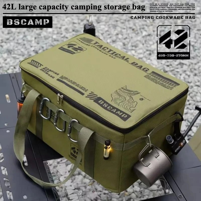 🔥Hot Sale 49% OFF🔥Μεγάλης χωρητικότητας Εξωτερική πτυσσόμενη τσάντα αποθήκευσης Αδιάβροχη φορητή οργάνωση κάμπινγκ και πικνίκ