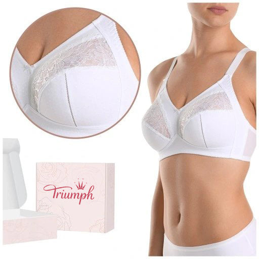 💖Σετ 4 τεμαχίων Triumph® ✨Διαφανές σουτιέν χωρίς ενίσχυση για μεγάλο στήθος