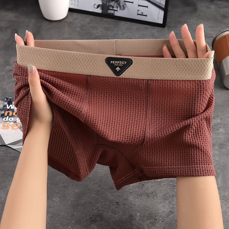 Men's Ice Silk net pattern Premium Boxer ( Set of 04 )