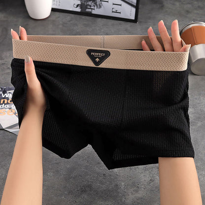 Men's Ice Silk net pattern Premium Boxer ( Set of 04 )