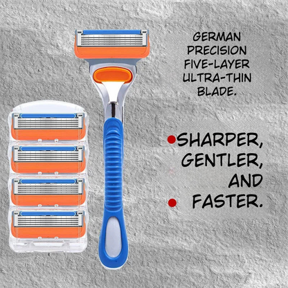 Travel Friendly Five Layer Blade Grip Shaving Razor