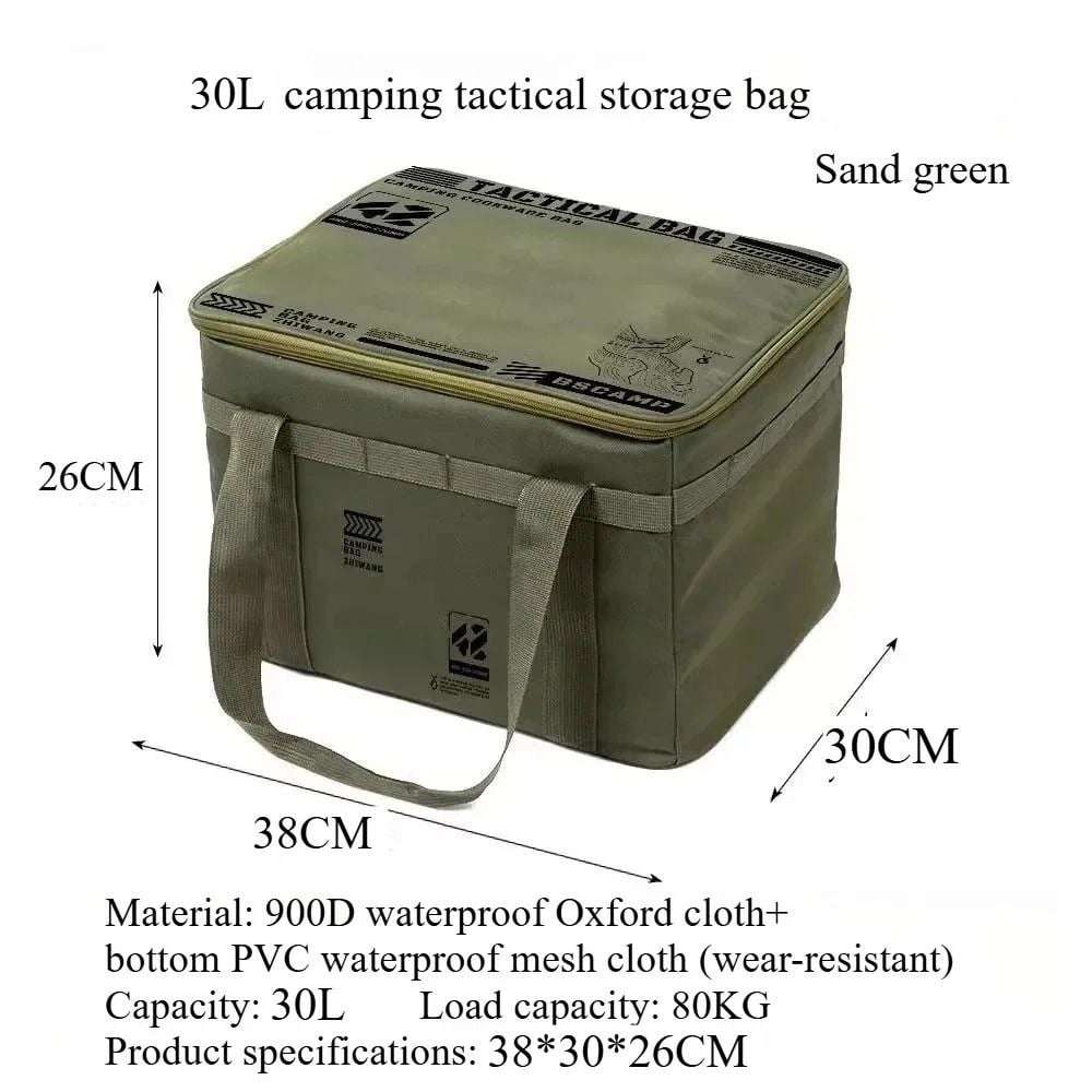 🔥Hot Sale 49% OFF🔥Μεγάλης χωρητικότητας Εξωτερική πτυσσόμενη τσάντα αποθήκευσης Αδιάβροχη φορητή οργάνωση κάμπινγκ και πικνίκ