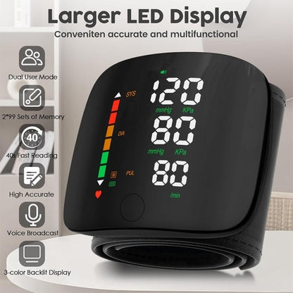 Πιεσόμετρο καρπού – Οθόνη LED, ρυθμιζόμενη, παρακολούθηση υγείας