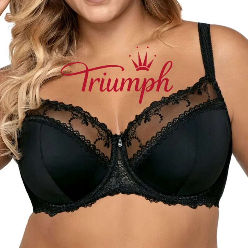 Triumph® 4 darabos szett💖50% kedvezmény✨2024 Új elegáns plus size csipke melltartó állítható vállpánttal [65A-120H]