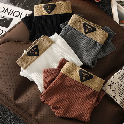 Men's Ice Silk net pattern Premium Boxer ( Set of 04 )