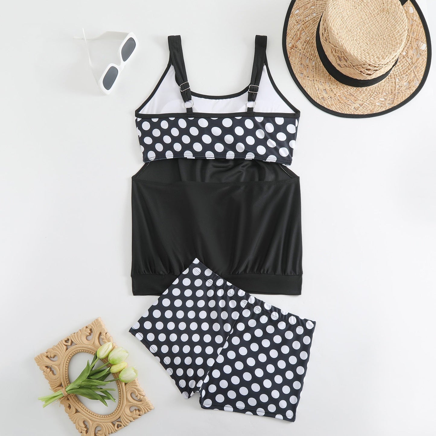 🏖️[S–3XL]👙 Női pöttyös kétrészes fürdőruha